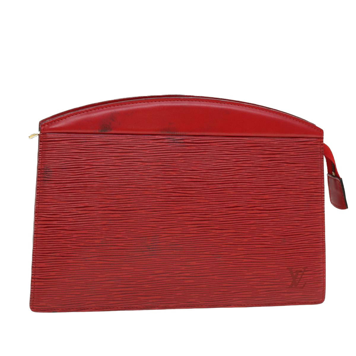 LOUIS VUITTON Epi Trousse Crete Clutch Bag Red LV