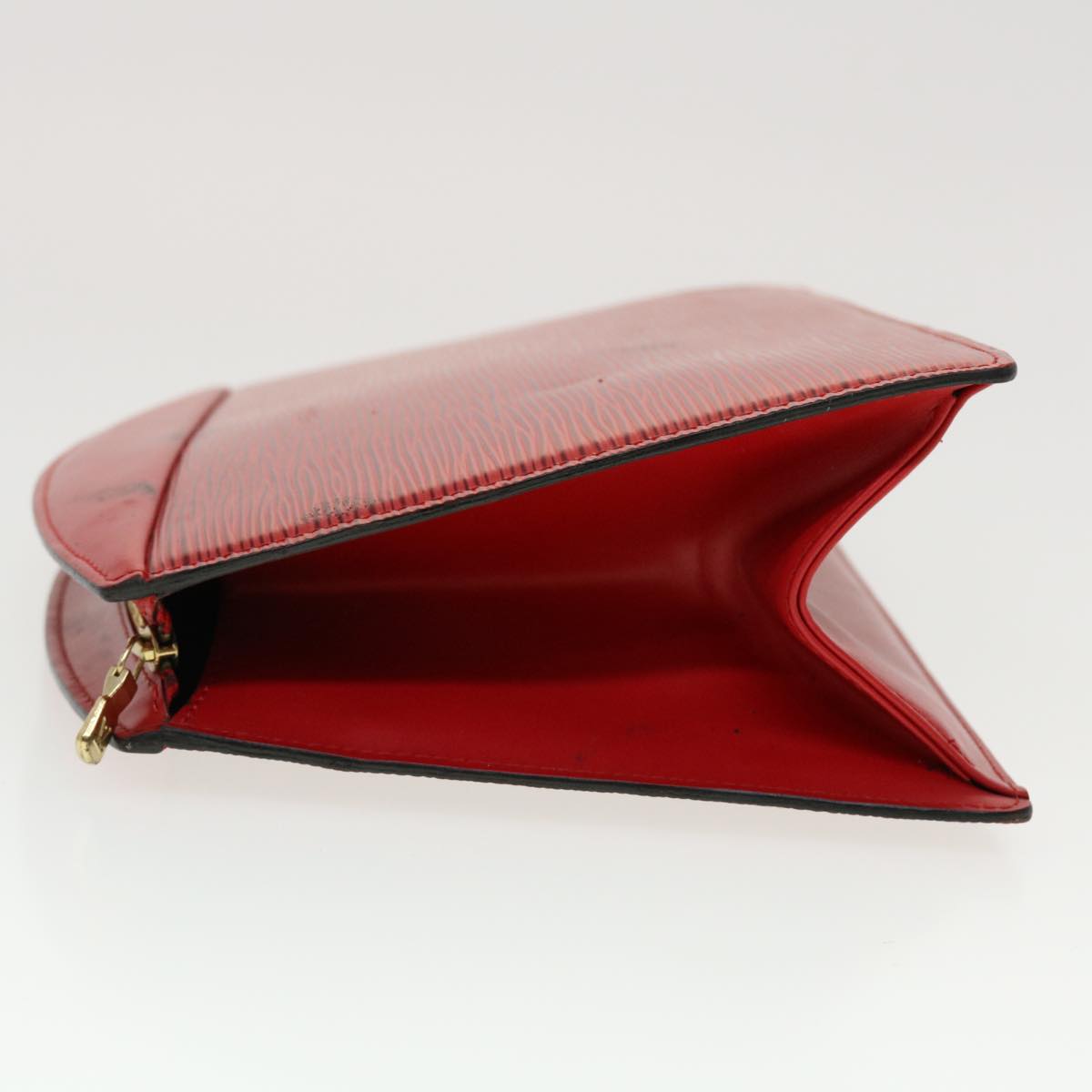 LOUIS VUITTON Epi Trousse Crete Clutch Bag Red LV