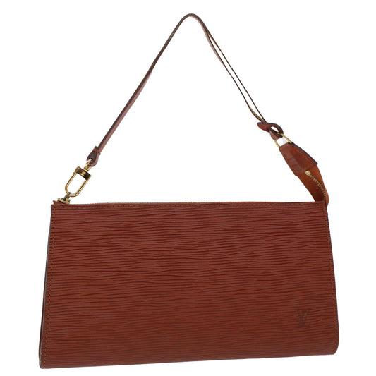 LOUIS VUITTON Epi Pochette Accessoires Pouch Brown M52953 LV Auth 44418