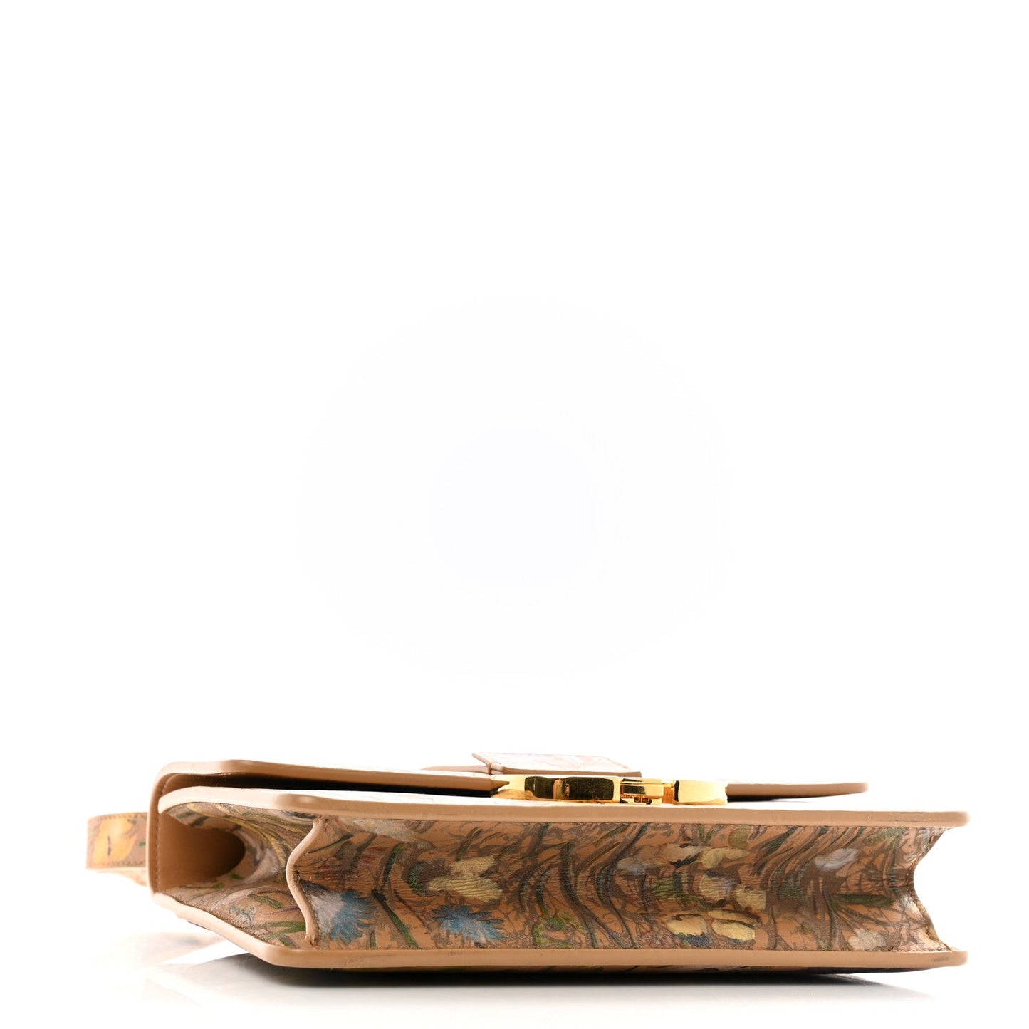 Christian Dior Calfskin Floral Printed 30 Montaigne Flap Bag Cuivre Multicolor