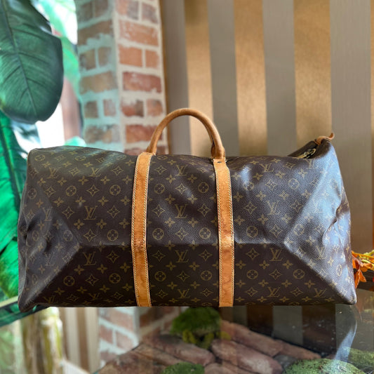 LOUIS VUITTON Keepall 60 Brown Monogram Canvas Duffle Bag
