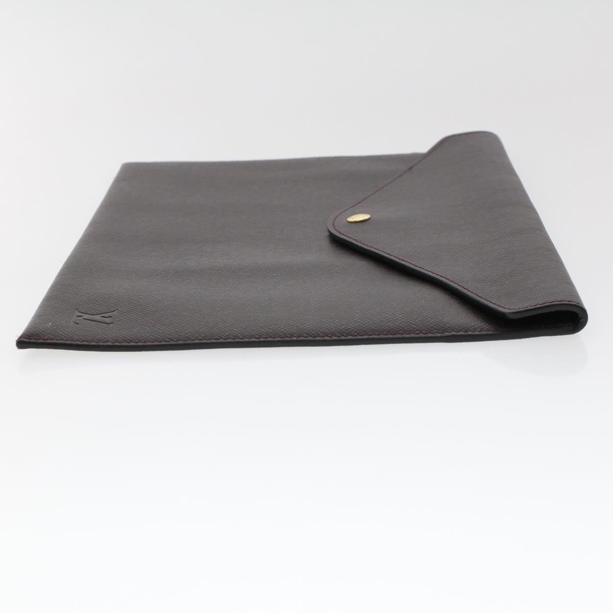 LOUIS VUITTON Taiga Clutch Bag Acajou LV