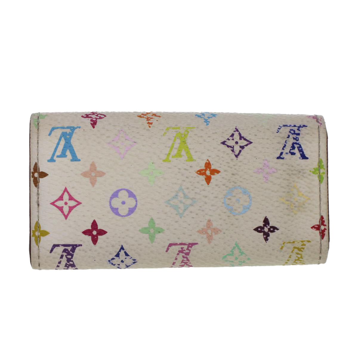 LOUIS VUITTON Monogram Multicolor Multicles 4 Keys Case White Auth Handbag