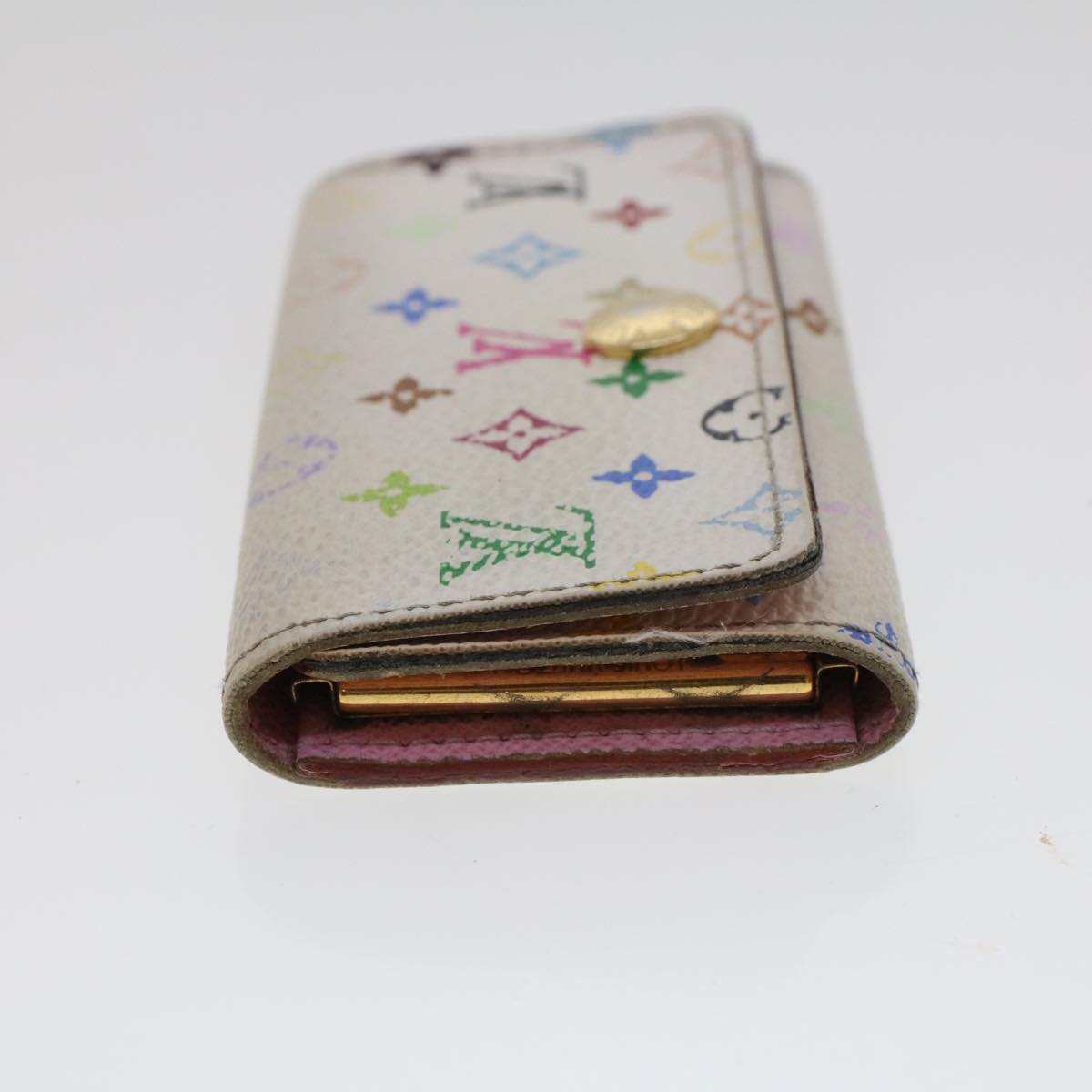 LOUIS VUITTON Monogram Multicolor Multicles 4 Keys Case White Auth Handbag