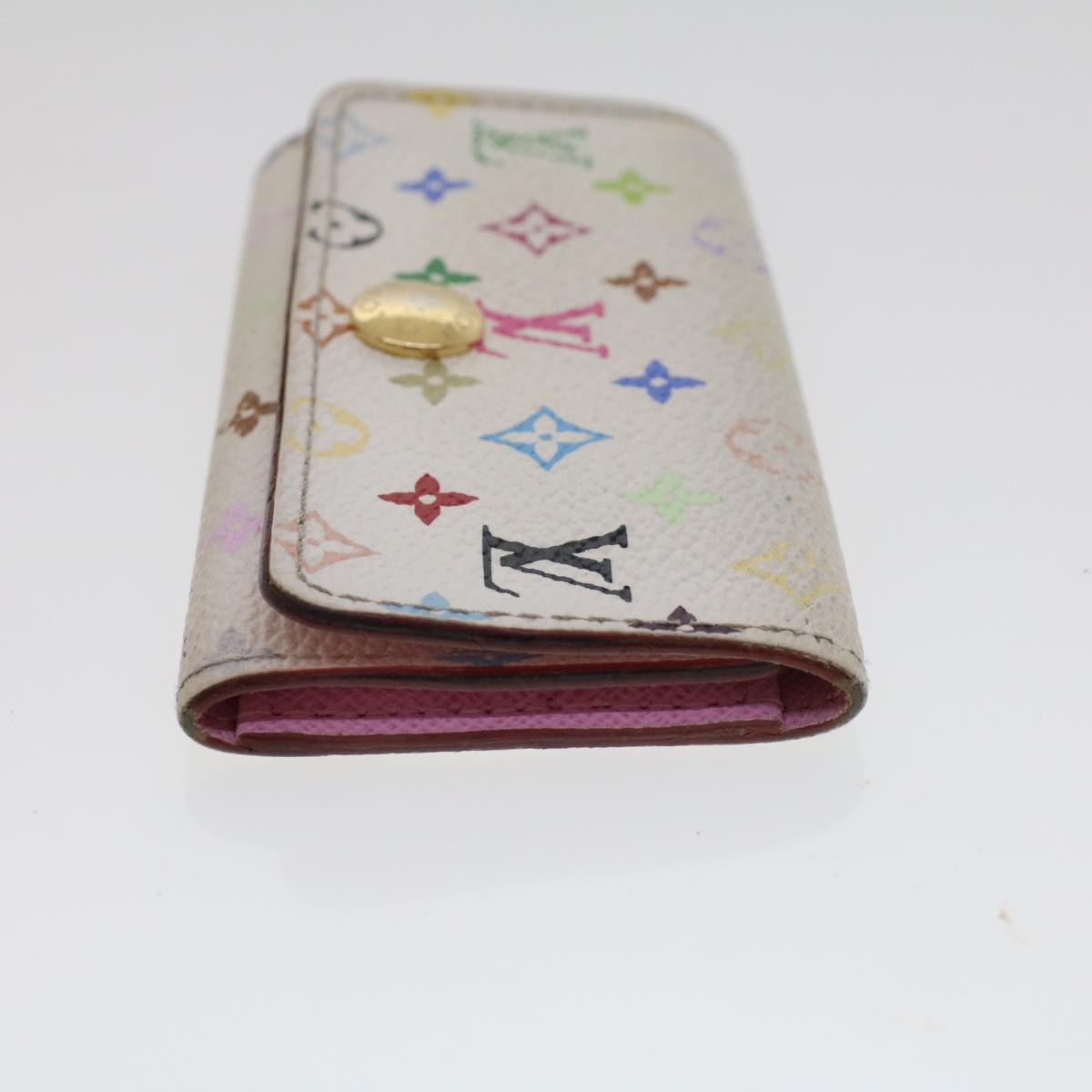LOUIS VUITTON Monogram Multicolor Multicles 4 Keys Case White Auth Handbag