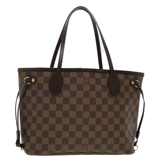 LOUIS VUITTON Damier Ebene Neverfull PM Tote Bag N51109 LV 44698