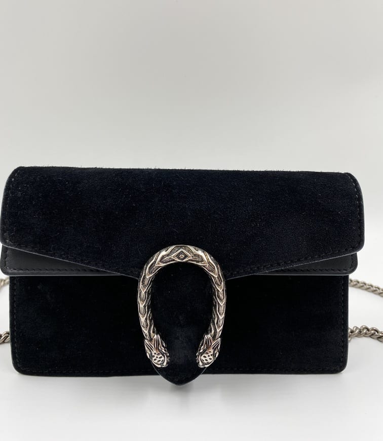 Gucci Dionysus Black Leather Chain Crossbody