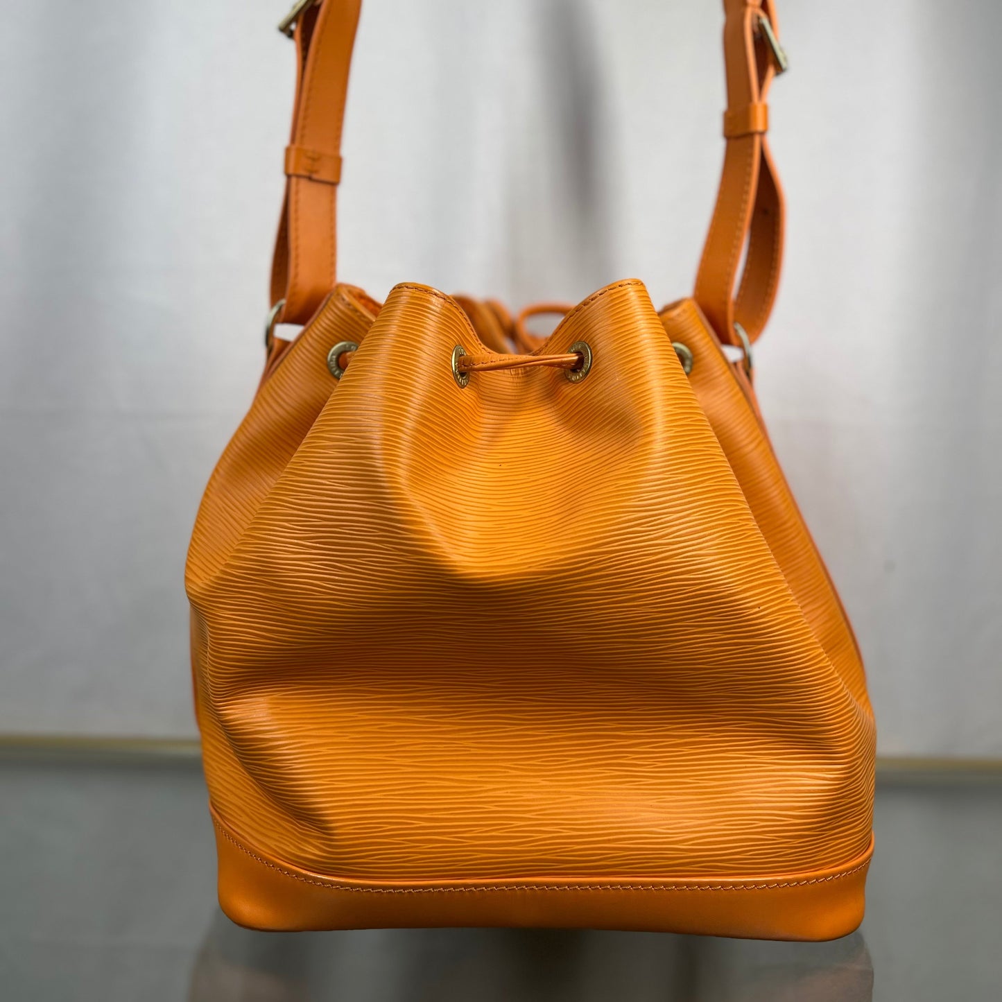 LOUIS VUITTON Petit Noe Mandarin Epi Leather Bucket Bag