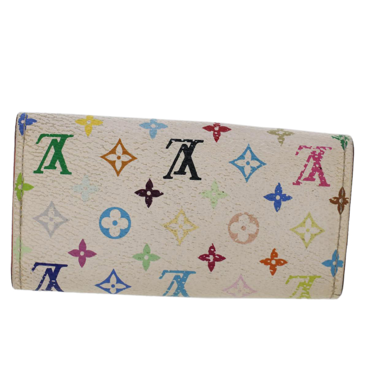 LOUIS VUITTON Monogram Multicolor Multicles 4 Keys Case White Auth Handbag