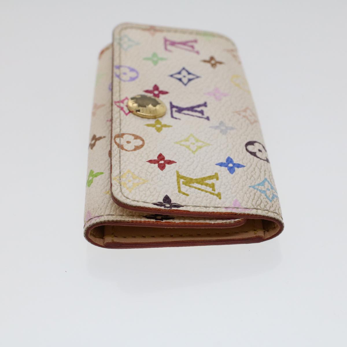 LOUIS VUITTON Monogram Multicolor Multicles 4 Keys Case White Auth Handbag