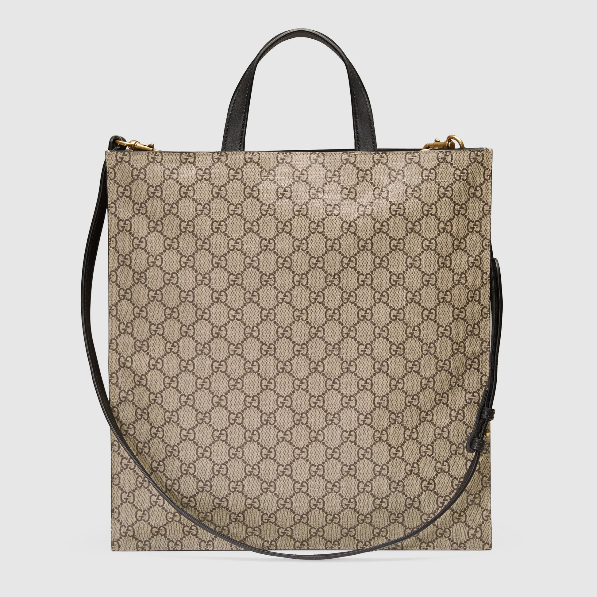 Gucci Monogram Leather Canvas Tote