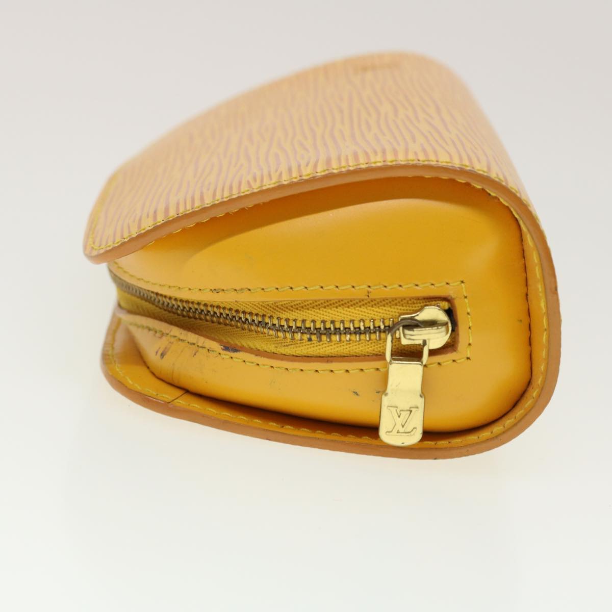 LOUIS VUITTON Epi Dauphine PM Pouch Yellow LV