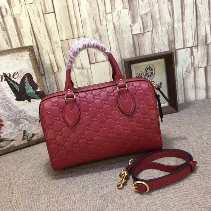 Gucci Monogram Leather Top Handle Crossbody