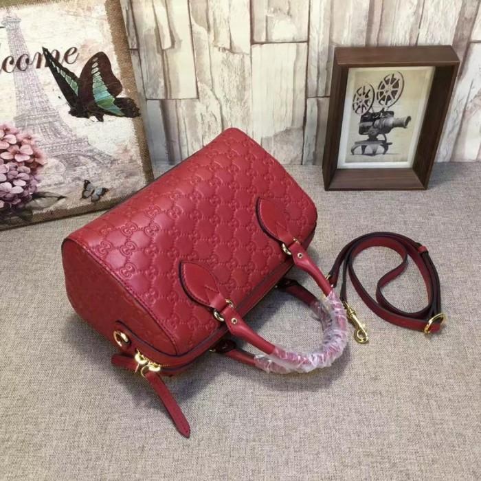 Gucci Monogram Leather Top Handle Crossbody