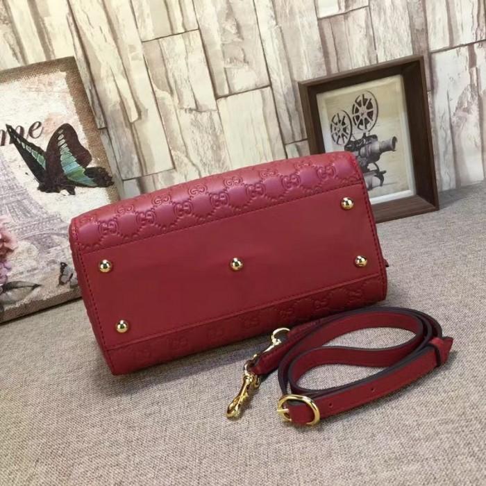 Gucci Monogram Leather Top Handle Crossbody