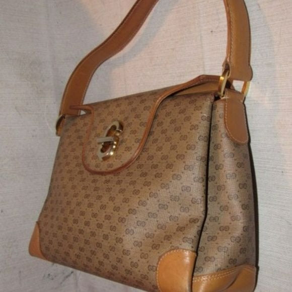 Gucci Leather Canvas Clutch