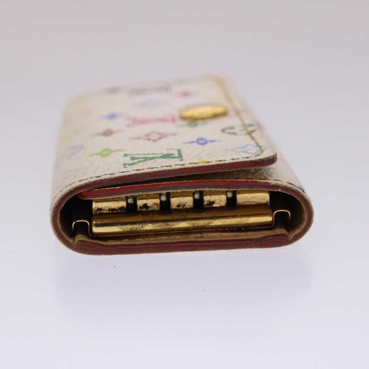 LOUIS VUITTON Monogram Multicolor Multi Cles 4 Key Case White Auth Handbag
