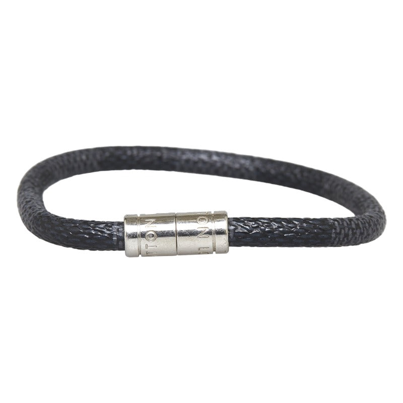 Louis vuitton Damière Graphite M6609 Black PVC/Metal Bracelet