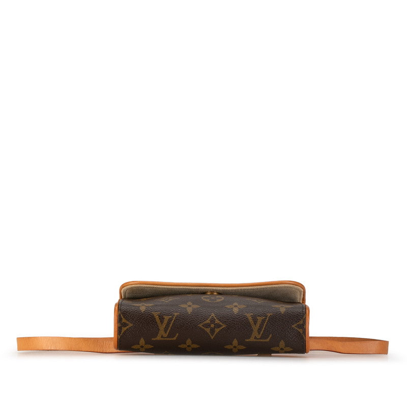 Louis Vuitton Monogram Poschet Florentine XS Body Bag Waist Bag M51855 Brown PVC Leather Louis Vuitton