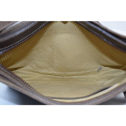 Gucci Leather Canvas Shoulder Bag