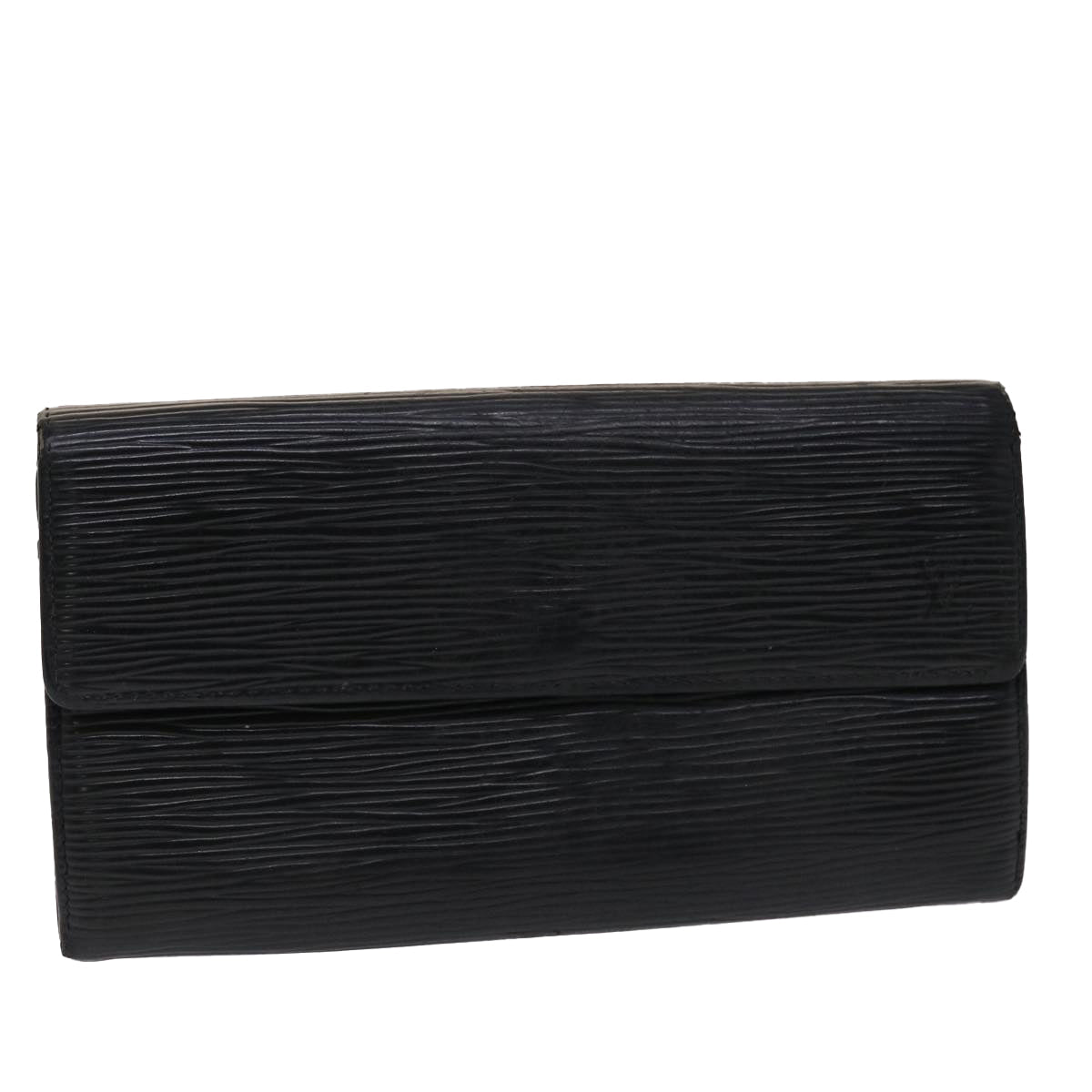 LOUIS VUITTON Epi Portefeuille Sarah Long Wallet Black M63742 LV Auth 46534