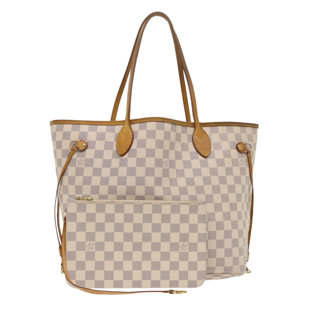 LOUIS VUITTON Damier Azur Neverfull MM Tote Bag LV Auth