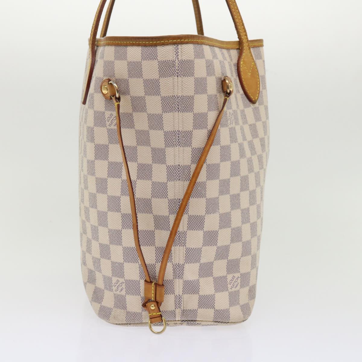 LOUIS VUITTON Damier Azur Neverfull MM Tote Bag LV Auth