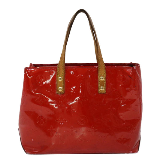 LOUIS VUITTON Monogram Vernis Reade PM Hand Bag Rouge M91088 LV Auth 46754