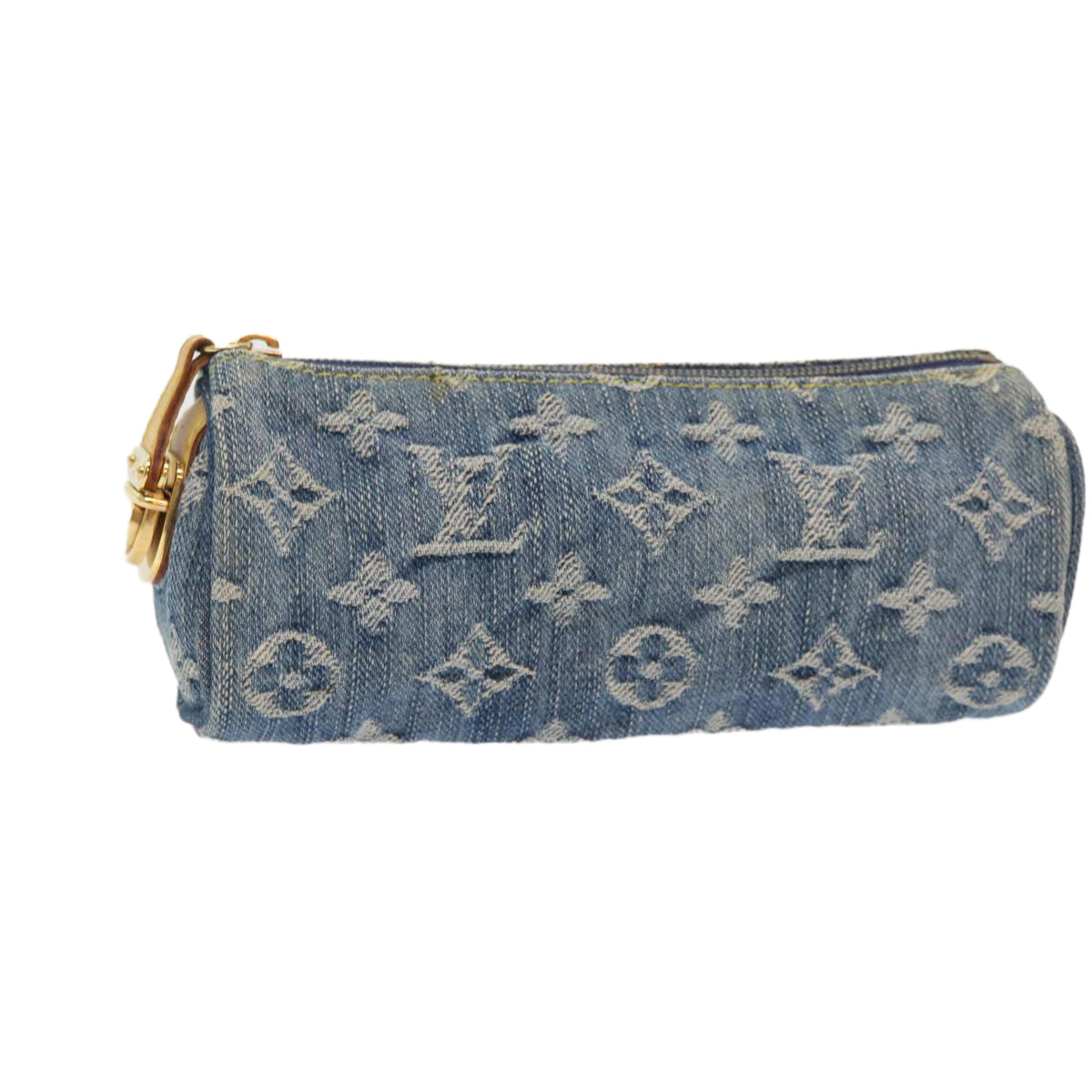 LOUIS VUITTON Monogram Trousse GM Pouch Blue LV Auth