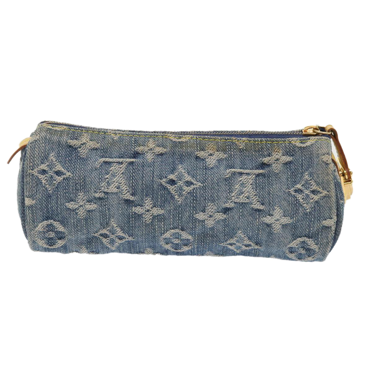 LOUIS VUITTON Monogram Trousse GM Pouch Blue LV Auth