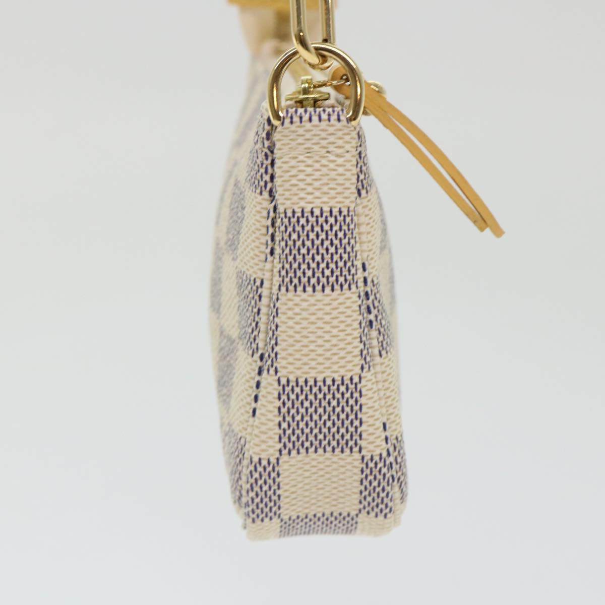 LOUIS VUITTON Damier Azur Mini Pochette Accessoires Pouch LV Auth 46968A