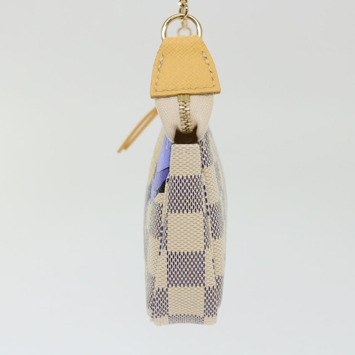LOUIS VUITTON Damier Azur Mini Pochette Accessoires Pouch LV Auth 46968A
