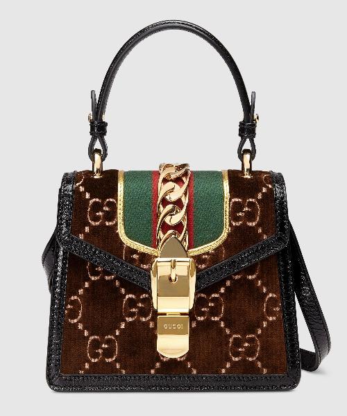 Gucci Monogram Nylon Chain Leather Crossbody
