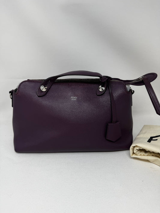 Fendi Aubergine Calfskin Leather Mini By the Way Bag BJ1-06