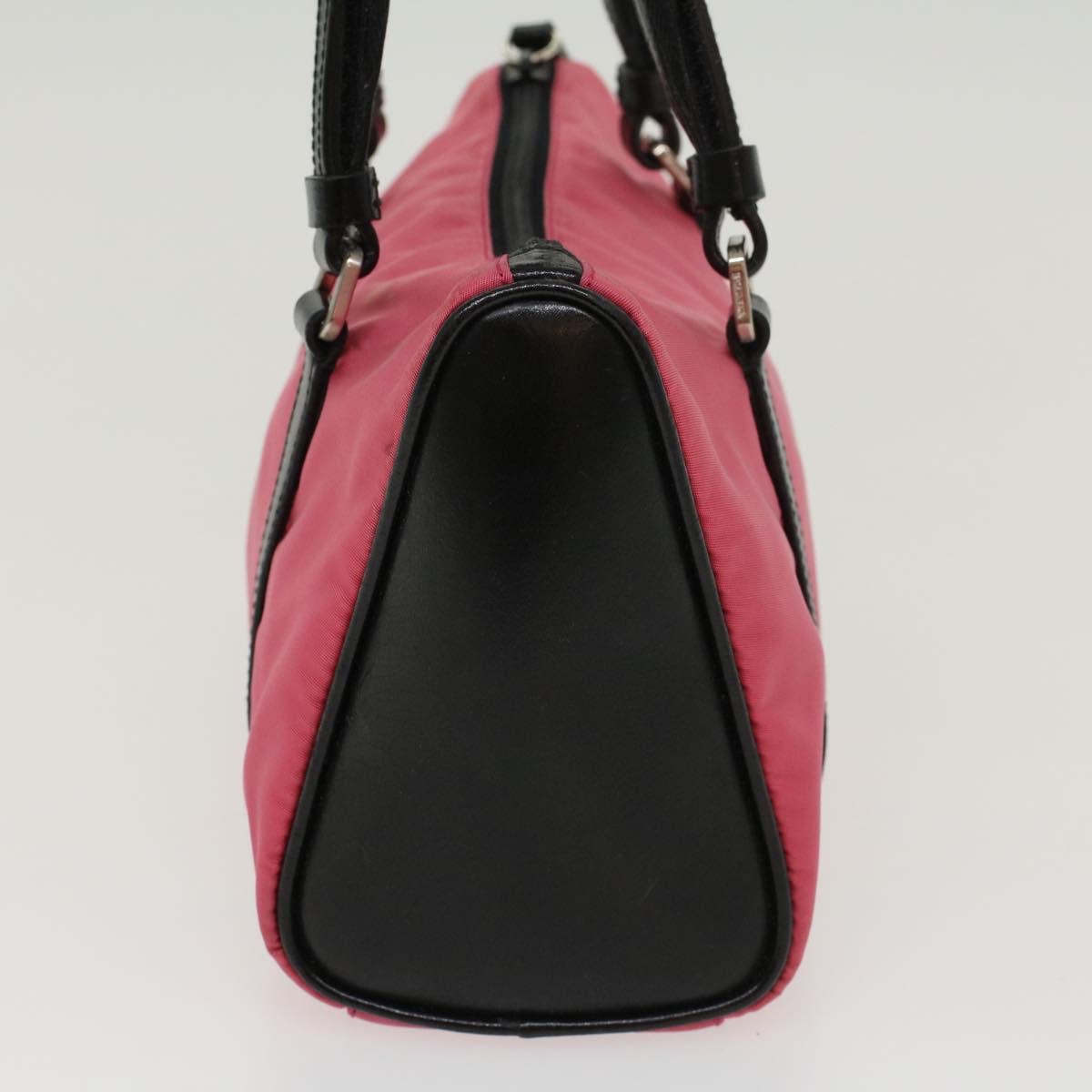 PRADA Shoulder Bag Nylon Leather Pink Auth