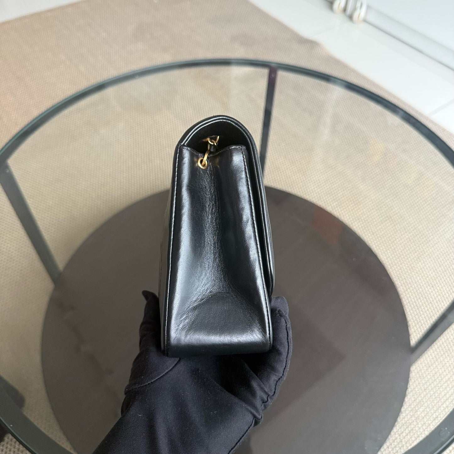 Chanel Diana Medium - Quilted Lambskin Black Gold Hardware Series 2