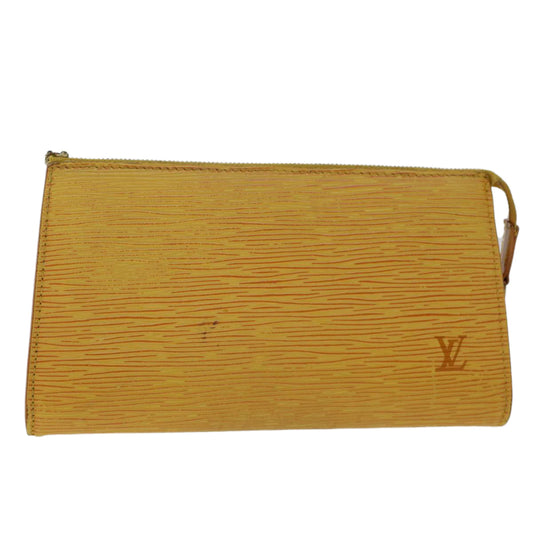 LOUIS VUITTON Epi Pochette Accessoires Accessory Pouch Yellow M52989 Auth 47942