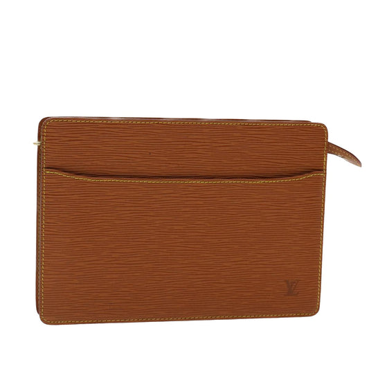 LOUIS VUITTON Epi Pochette Homme Clutch Bag Brown M52528 LV 47945