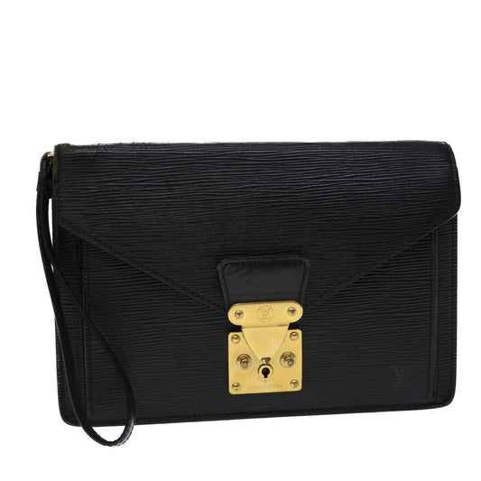 LOUIS VUITTON Epi Serie Dragonne Hand Bag Black M52612 LV 47949