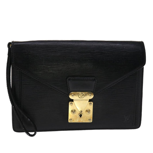 LOUIS VUITTON Epi Serie Dragonne Hand Bag Black M52612 LV 47950