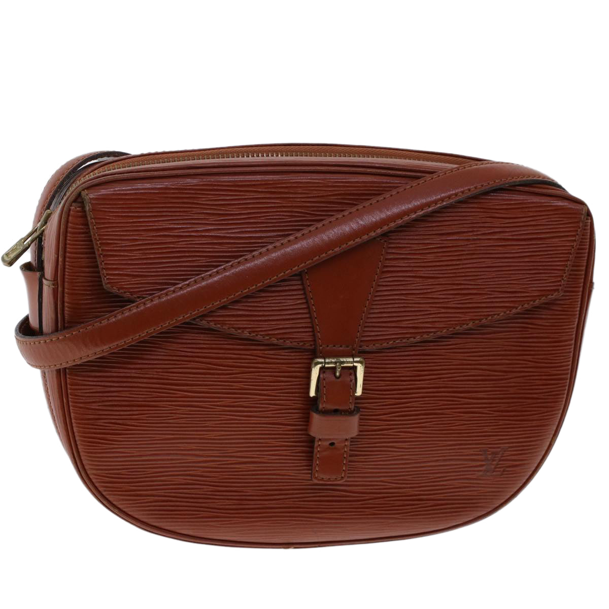 LOUIS VUITTON Epi June Feuille Shoulder Bag Kenya Brown LV