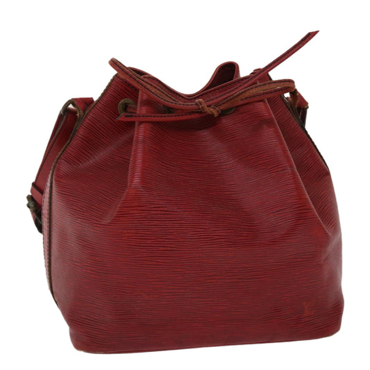 LOUIS VUITTON Epi Petit Noe Shoulder Bag Red M44107 LV 47968