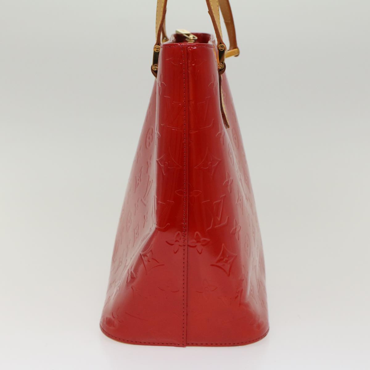 LOUIS VUITTON Monogram Vernis Houston Hand Bag Red LV