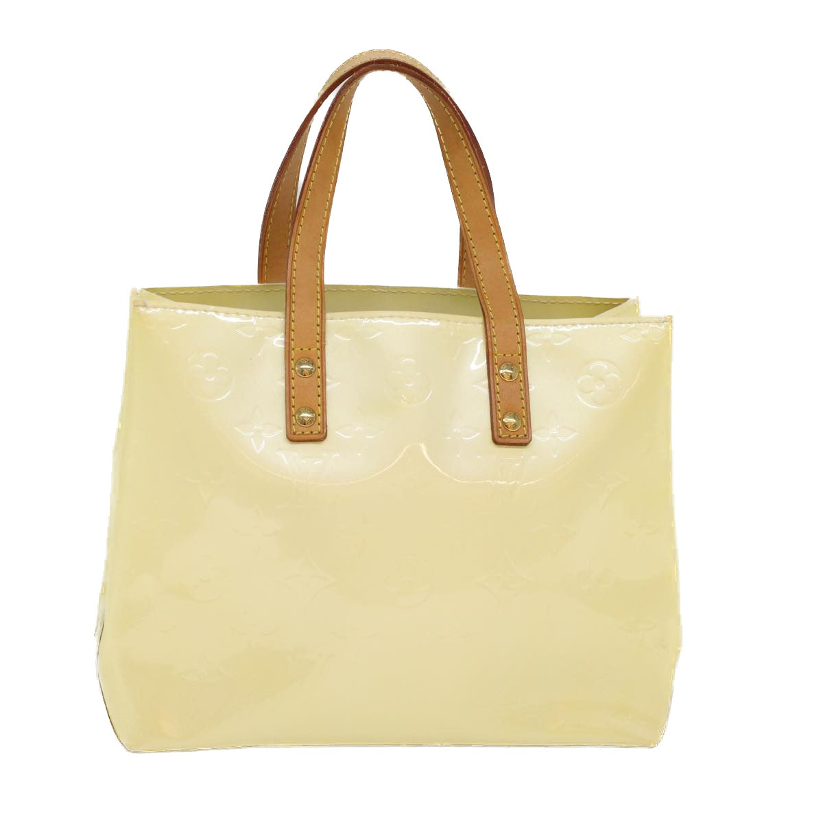 LOUIS VUITTON Monogram Vernis Reade PM Hand Bag Perle M91336 LV 47983