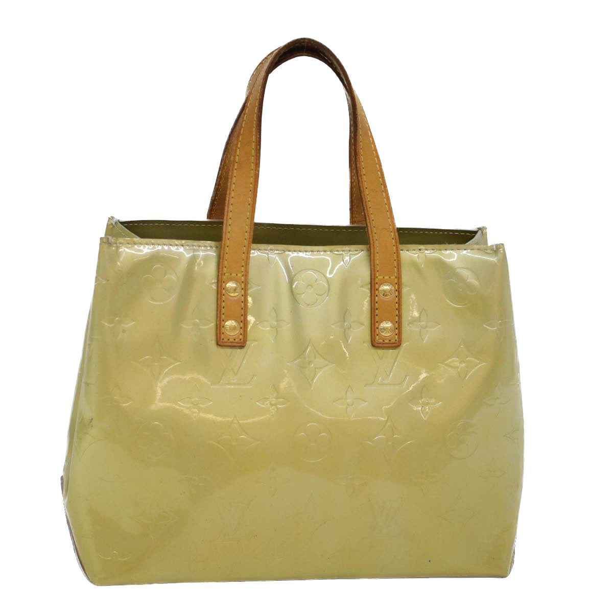 LOUIS VUITTON Monogram Vernis Reade PM Hand Bag Gris M91145 LV 47984
