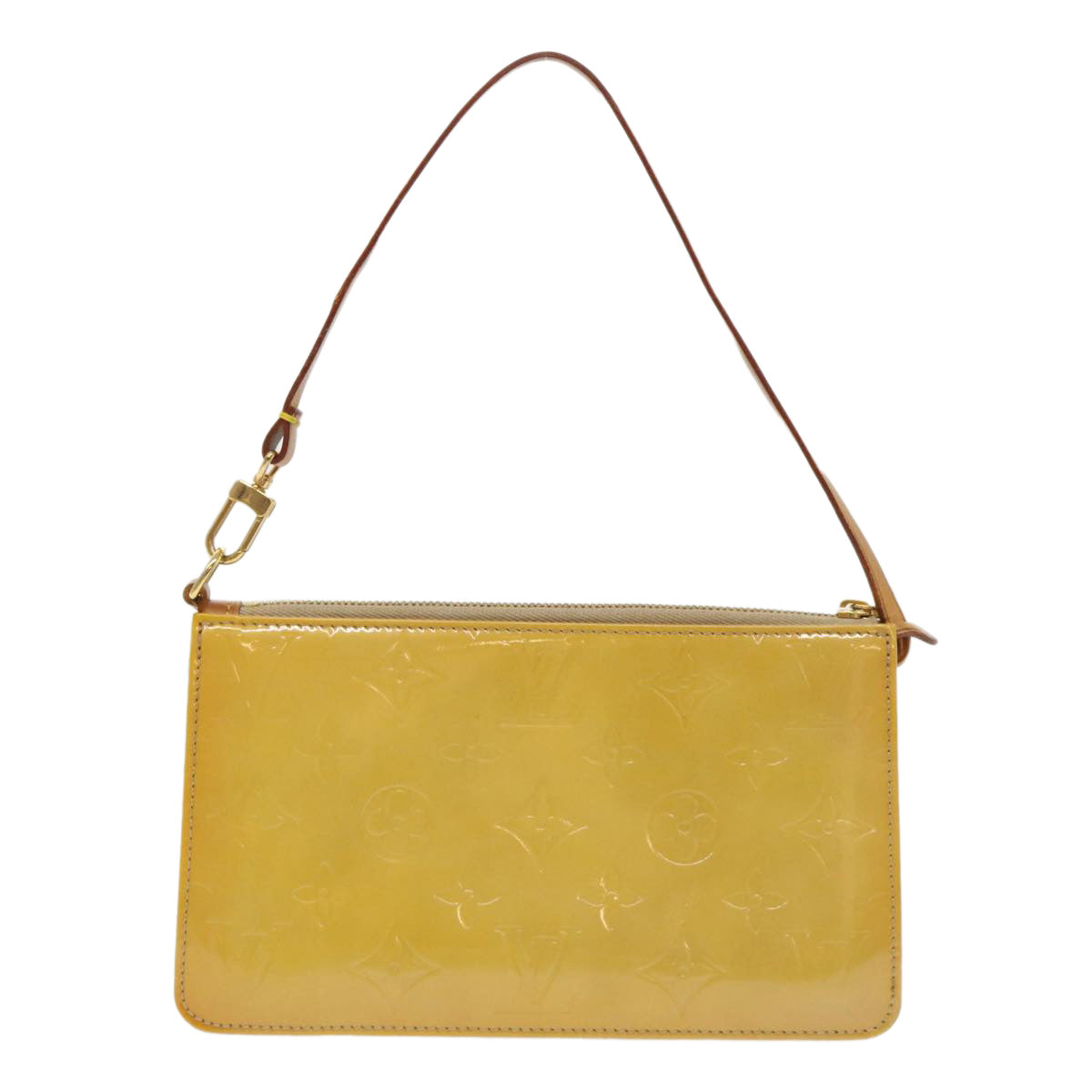 LOUIS VUITTON Monogram Vernis Lexington Accessory Pouch Beige M91010 Auth 47986