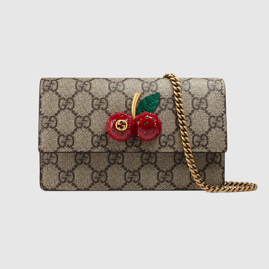 Gucci Monogram Chain Leather Crossbody