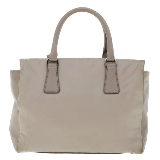 Prada Hand Bag Nylon Leather Gray