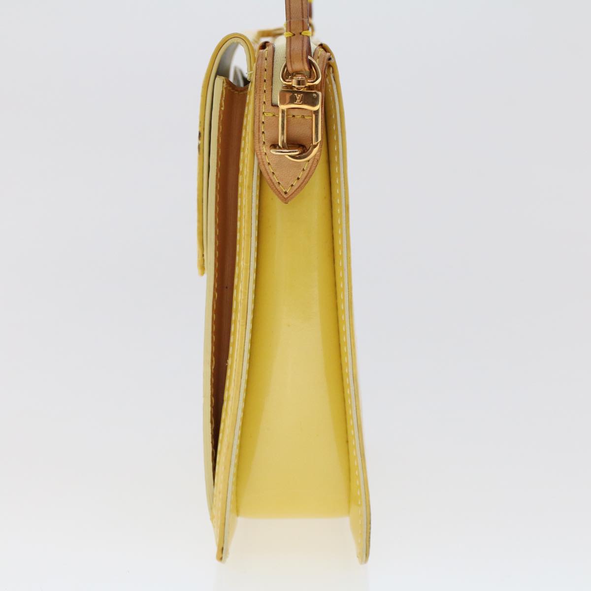 LOUIS VUITTON Monogram Vernis Motto Accessory Pouch Yellow LV