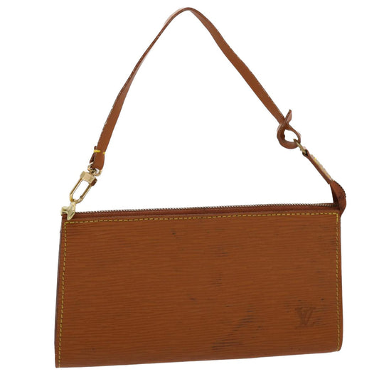 LOUIS VUITTON Epi Pochette Accessoires Pouch Brown M52953 LV 48649